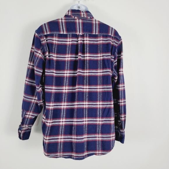 Jachs Blue Red White Heavyweight Flannel Shacket Size Large - Picture 5 of 11